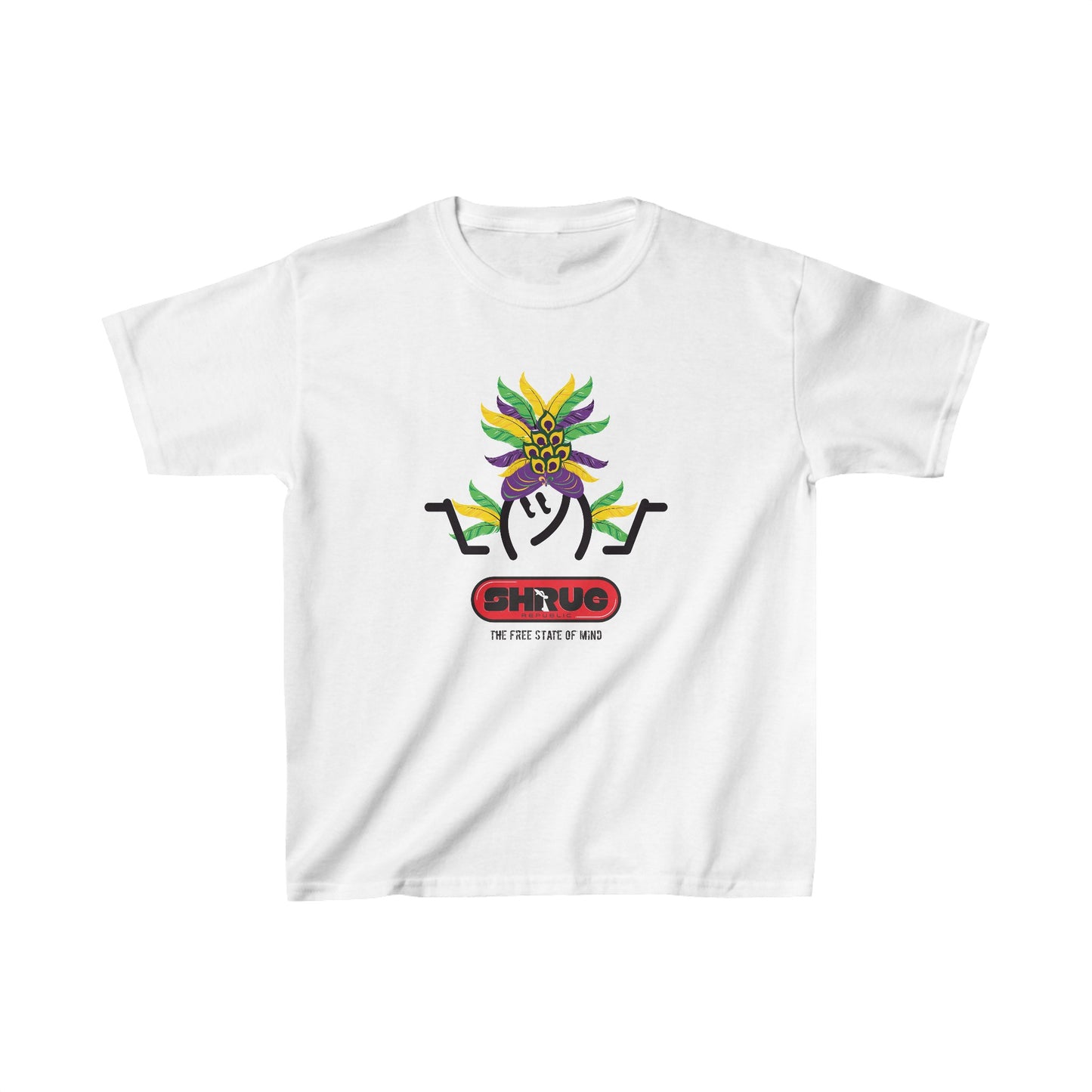 Mardi Gra Shruggie Kids  Tee