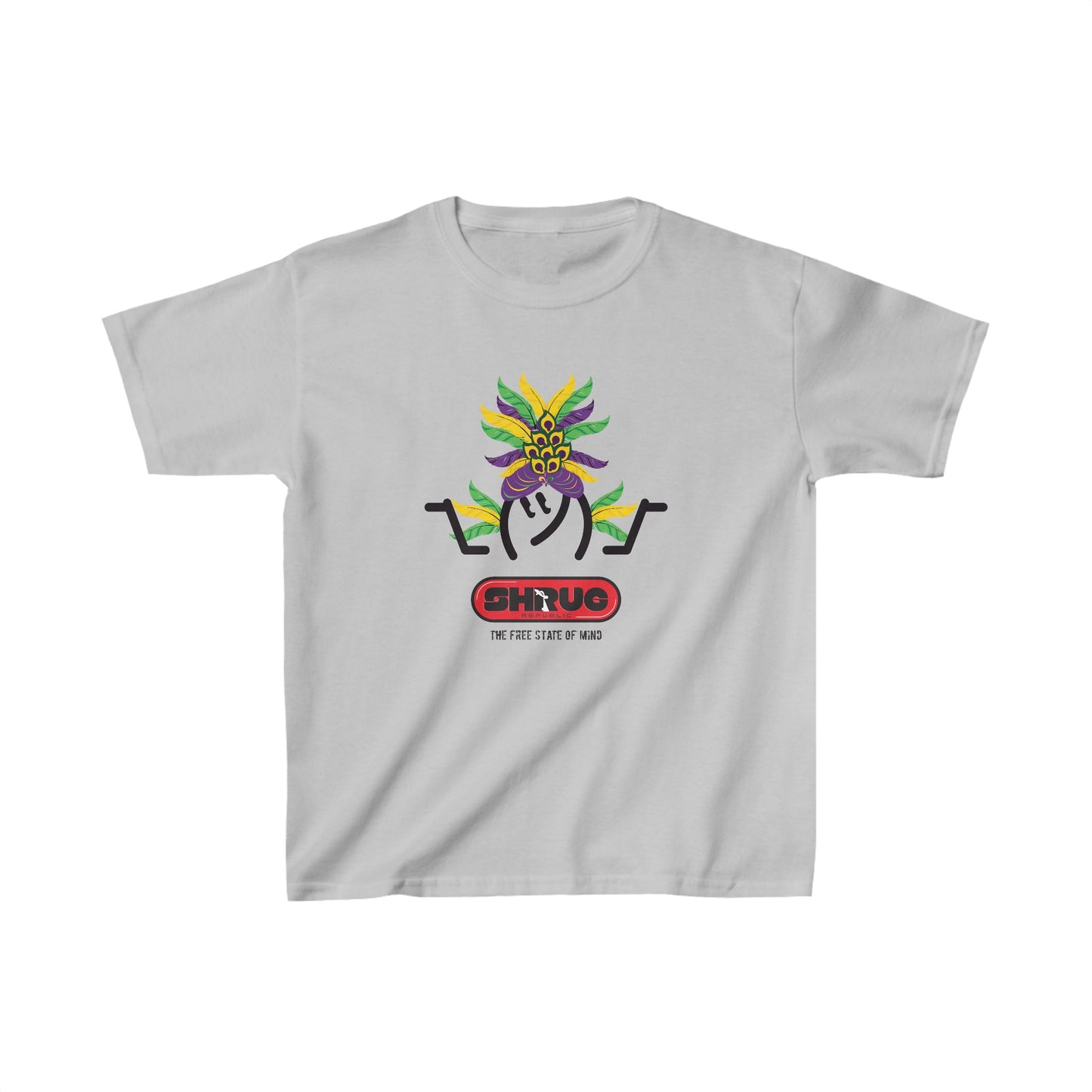 Mardi Gra Shruggie Kids  Tee